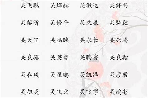 姓吳取名|吴姓的取名大全 吴姓寓意好的名字